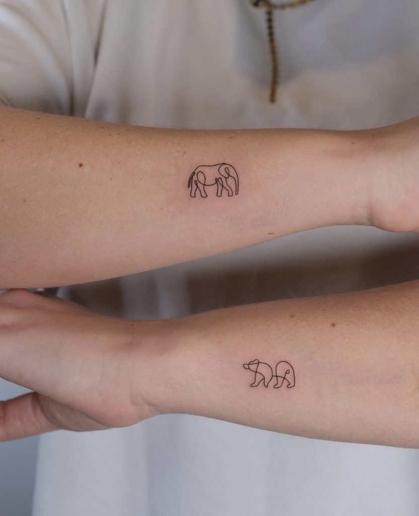 Freundschaftstattoo in Düsseldorf – Matching-Tattoo auf den Armen